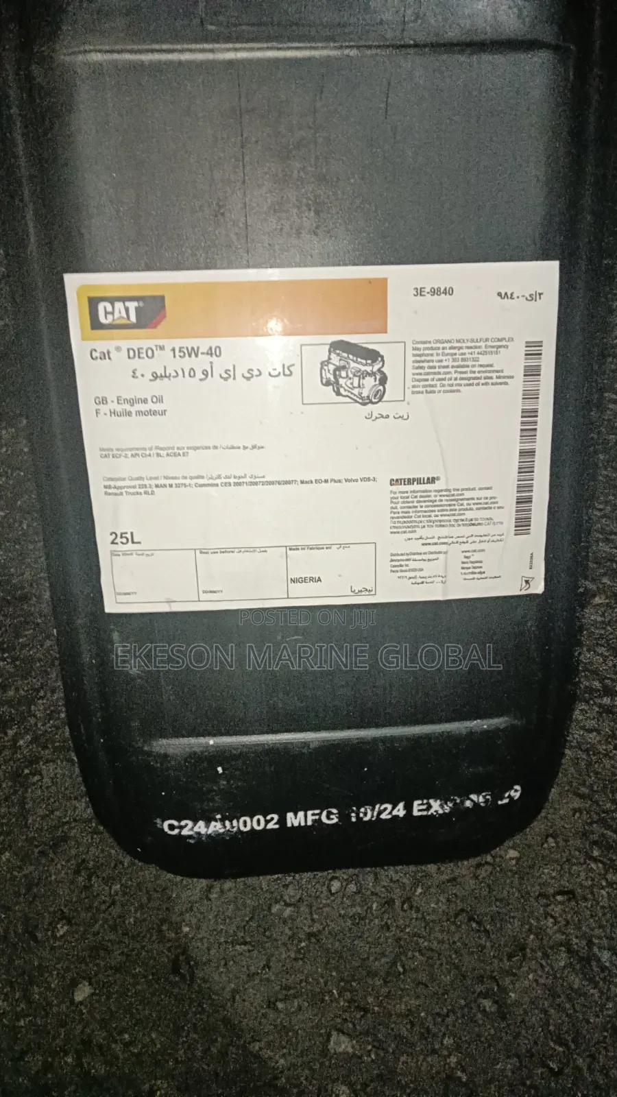 Cat Deo 15w 40 Engine Oil 25ltrs