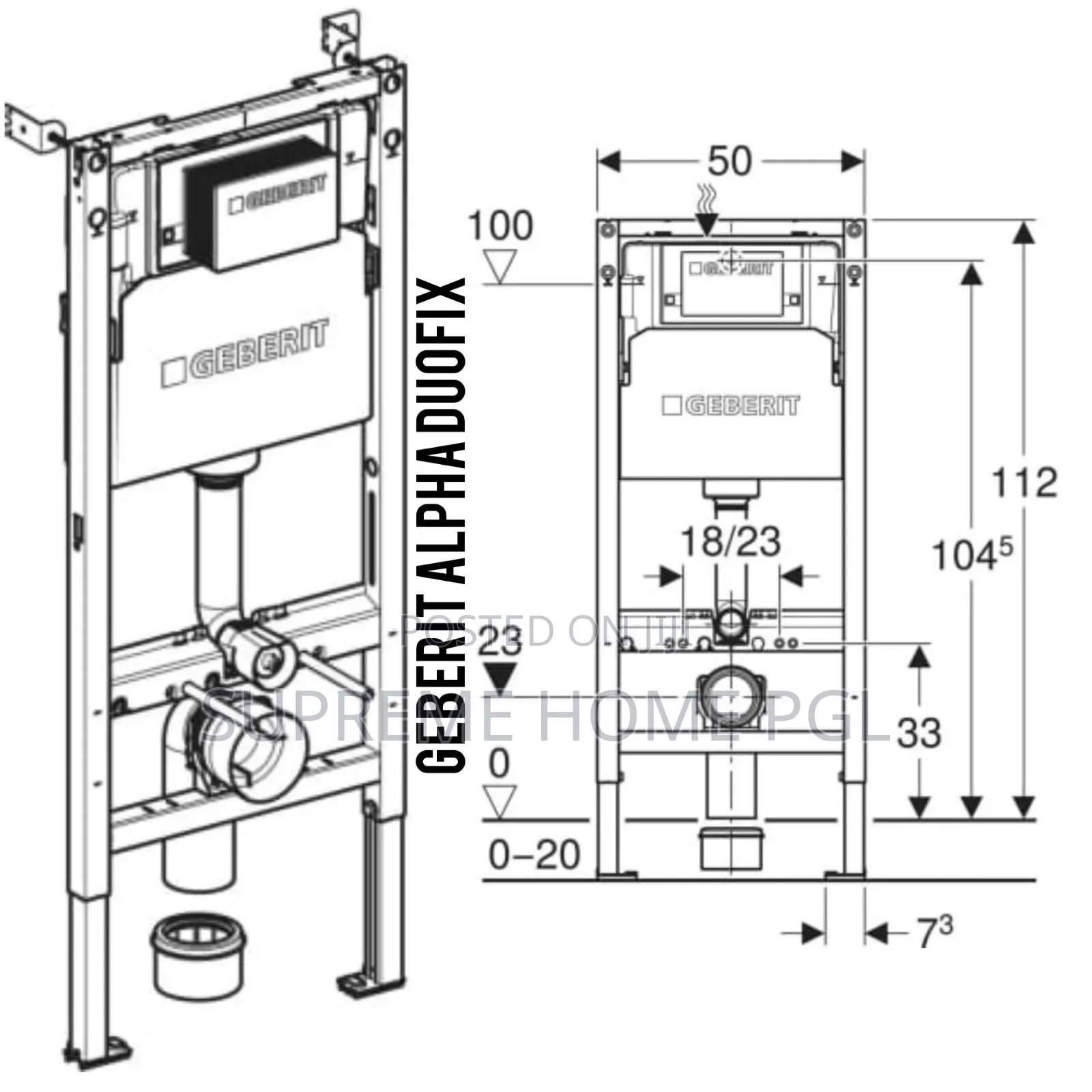 High Quality Geberit Alpha Duofix Tank