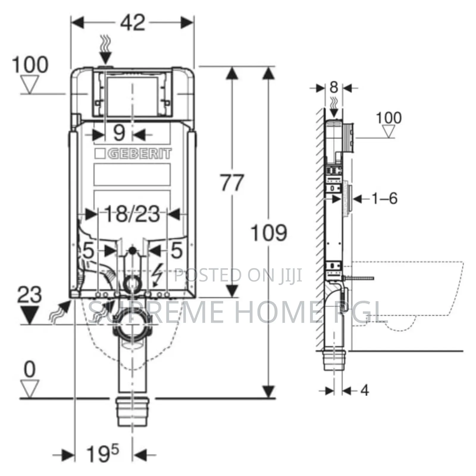 High Quality Geberit Alpha Kombifix Tank