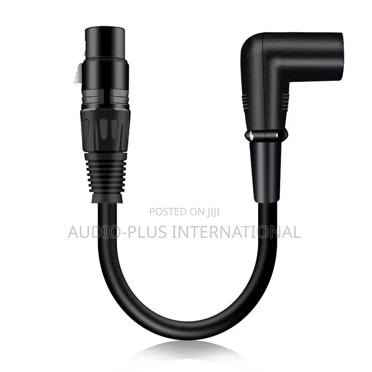XLR Right Angle Male to Straight Female Cable. (2Meters)