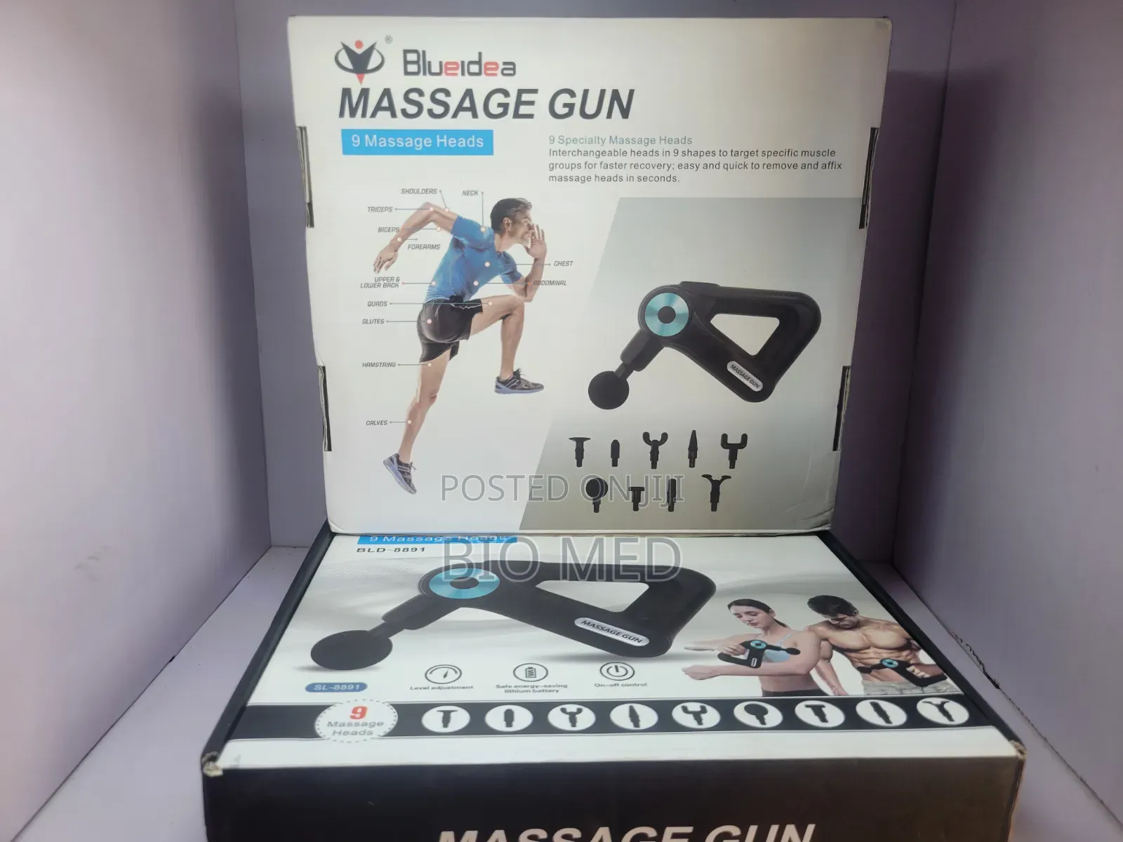 Blueidea BLD-8891 Massage Gun With 9 Massage Heads