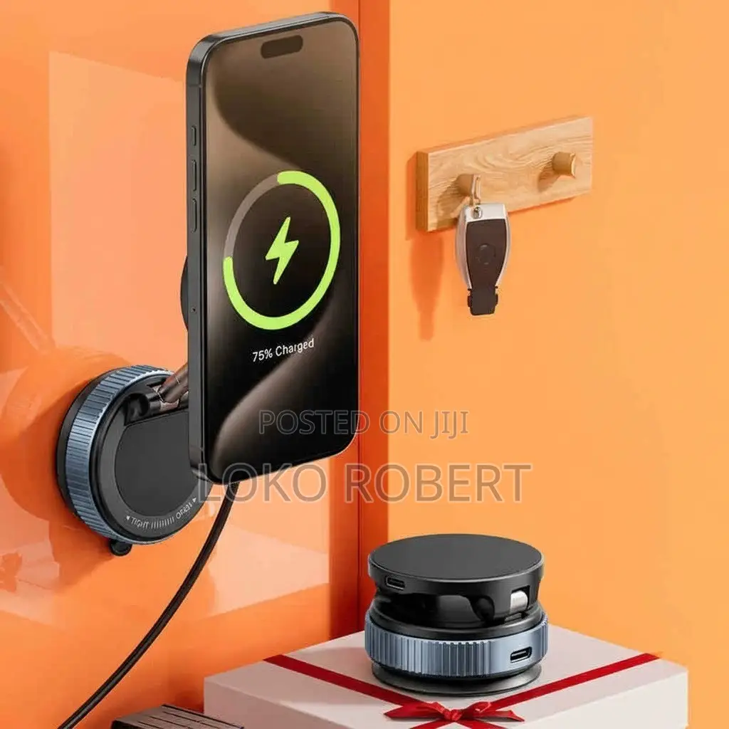 Magsafe Qi2 Wireless Vacuum Suction Magnetic Charger Car Phone Holder