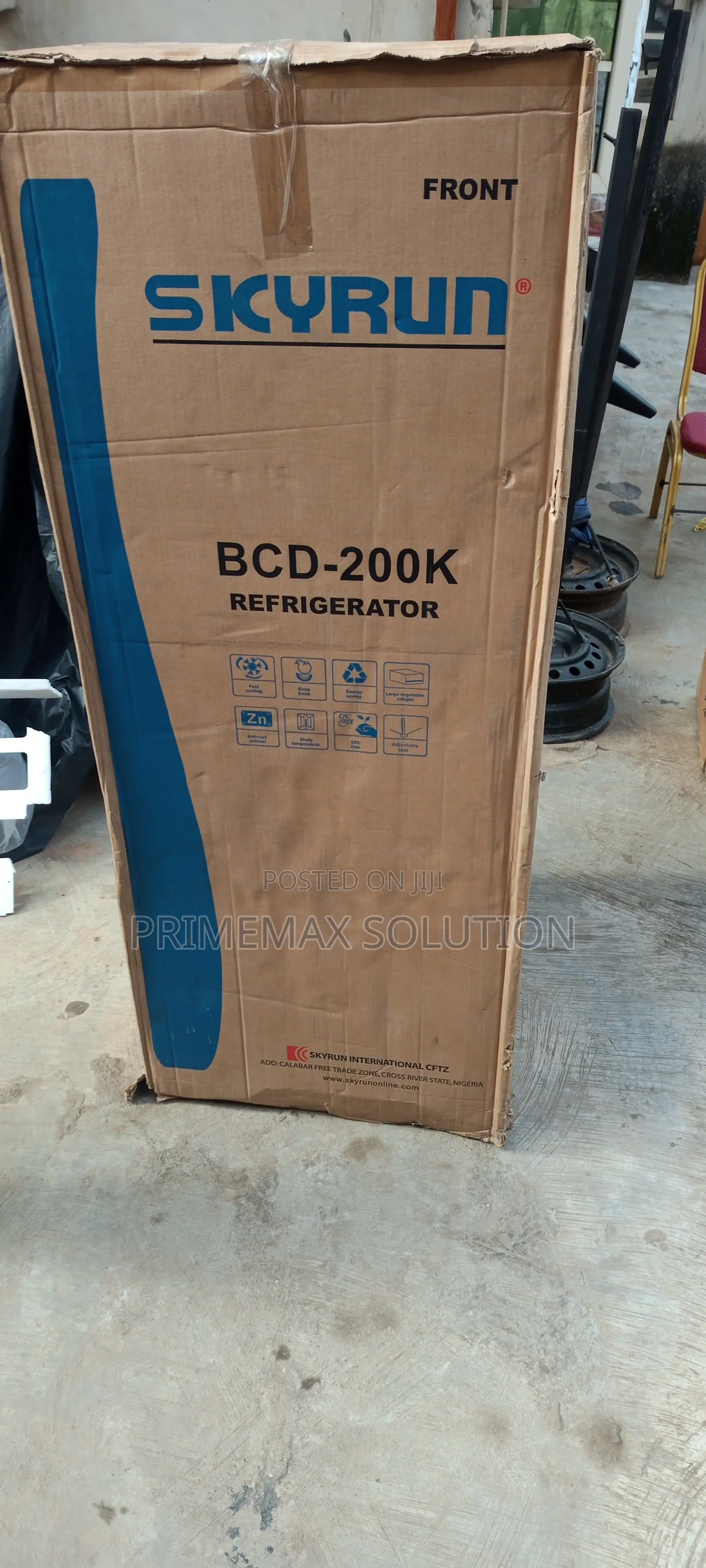 Skyrun 200L Double Door Fridge BCD-200K Grey