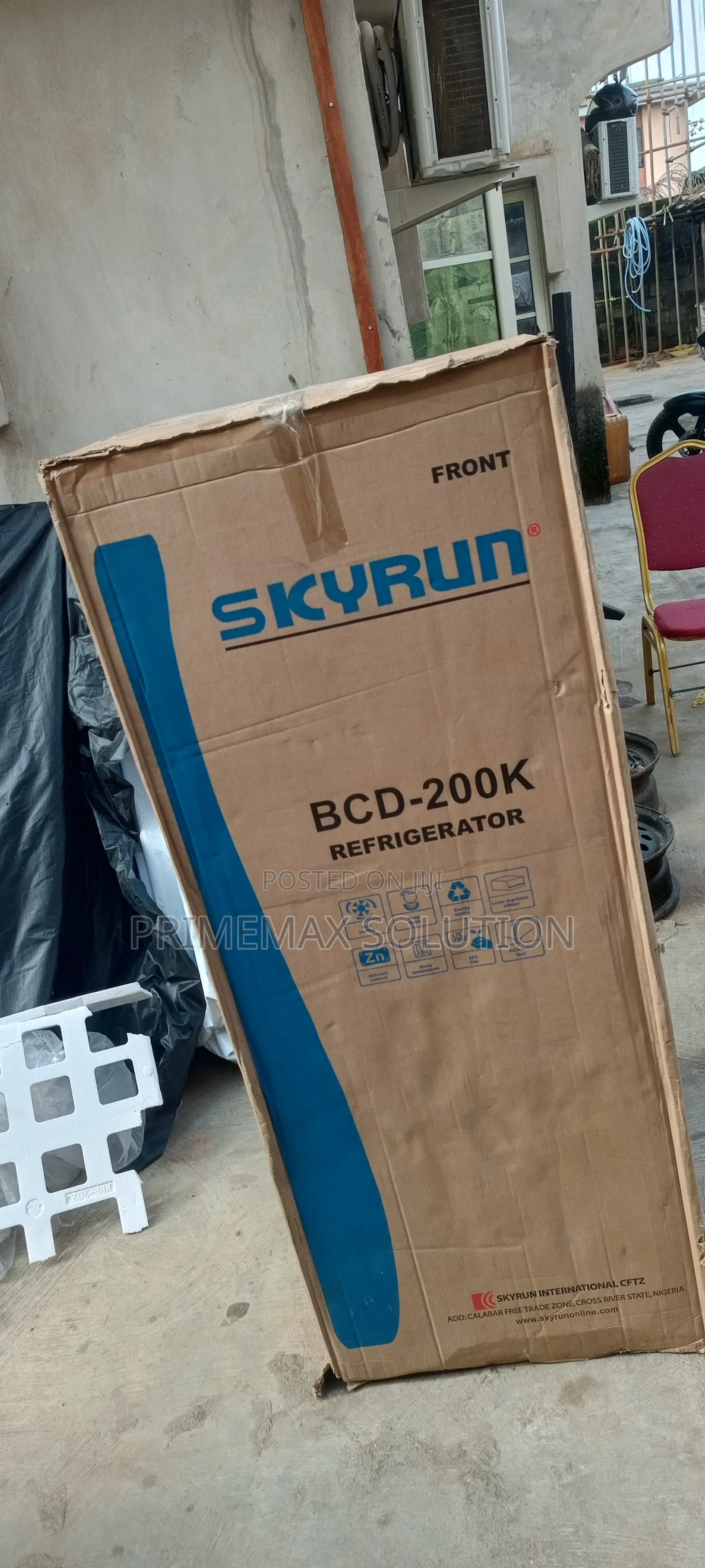 Skyrun 200L Top Freezer Fridge in Elegant Grey