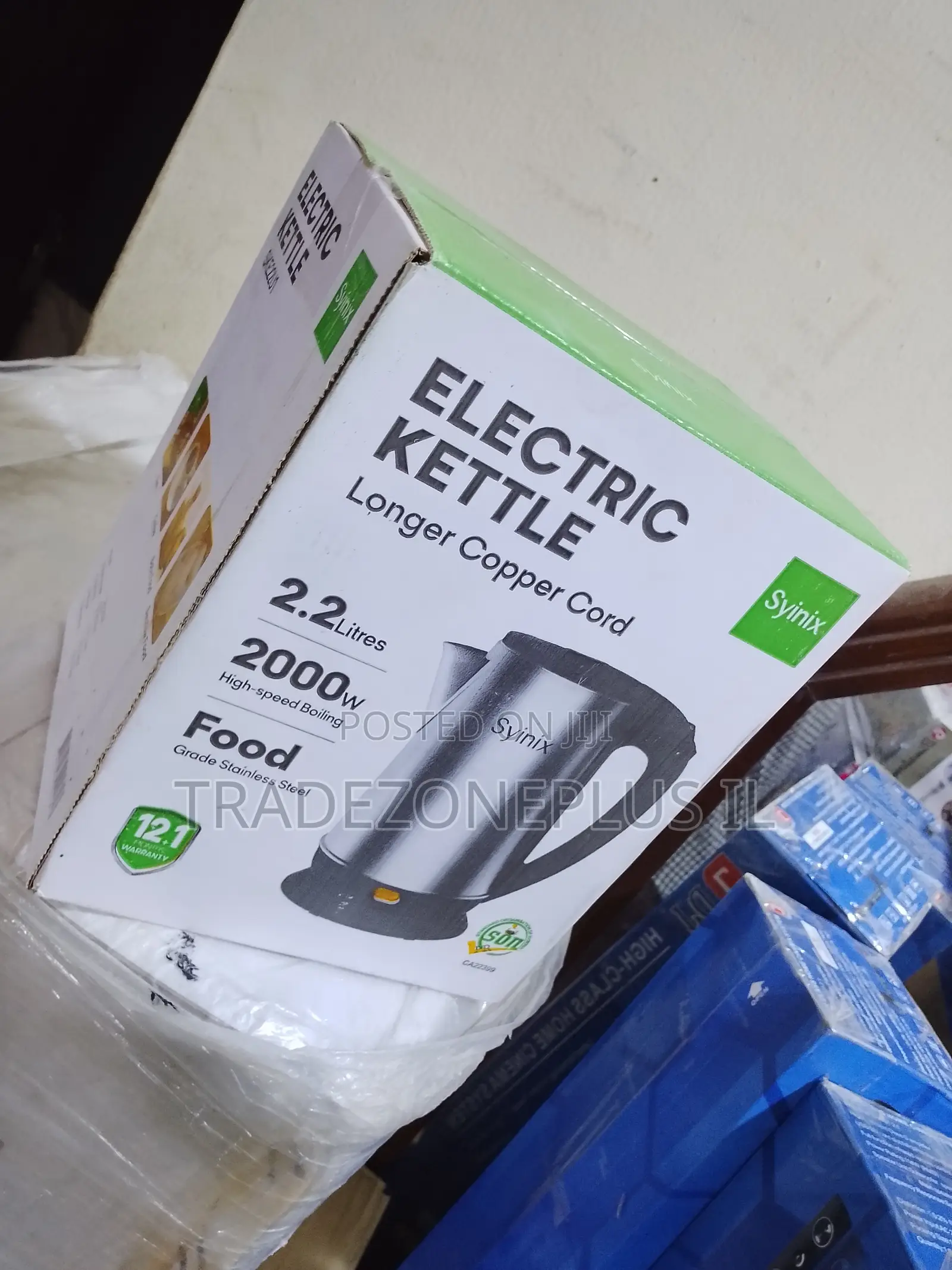 Synix Large Capacity Electric Kettle With Copper Cord