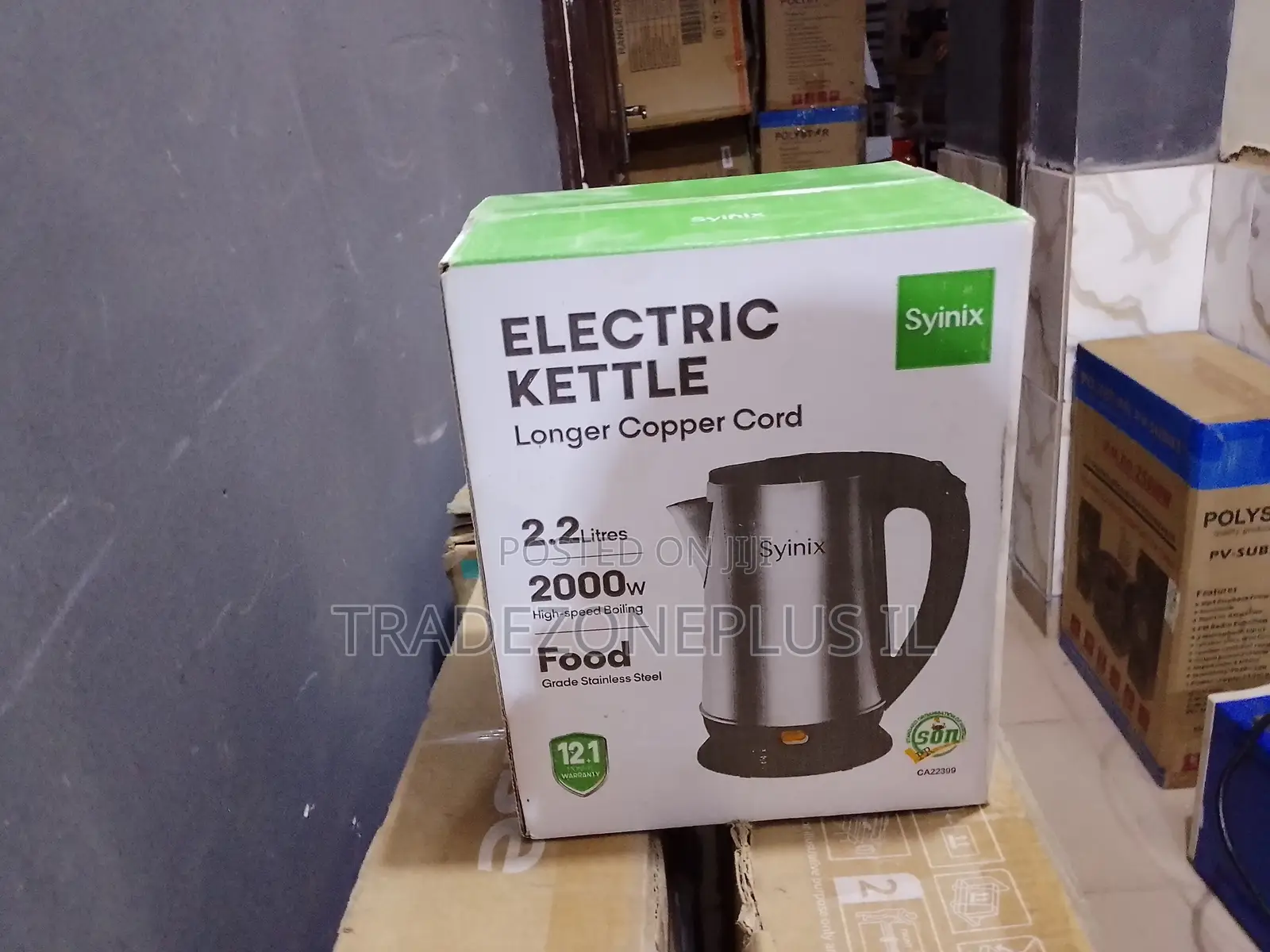 Synix Large Capacity Electric Kettle With Copper Cord