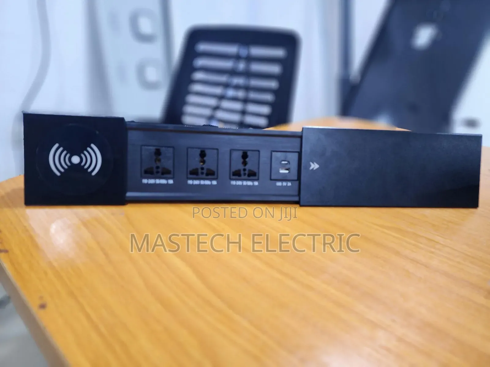Sliding Desktop Power Sockets With Wireless Charger & USB Ports