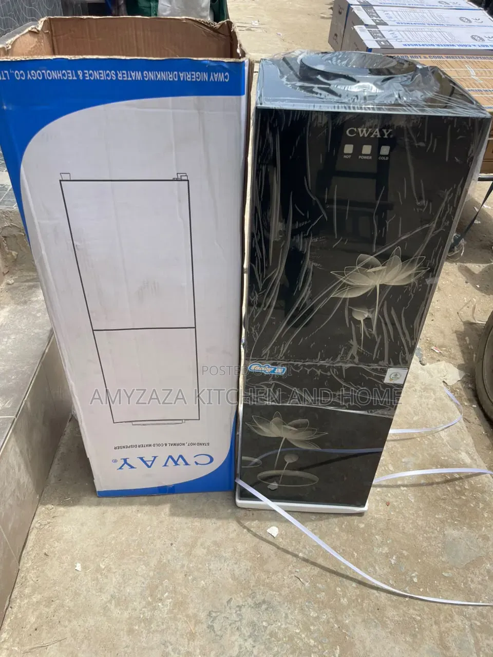 CWAY Floor Standing Hot,Cold & Norma Water Dispenser,with Refrigerator
