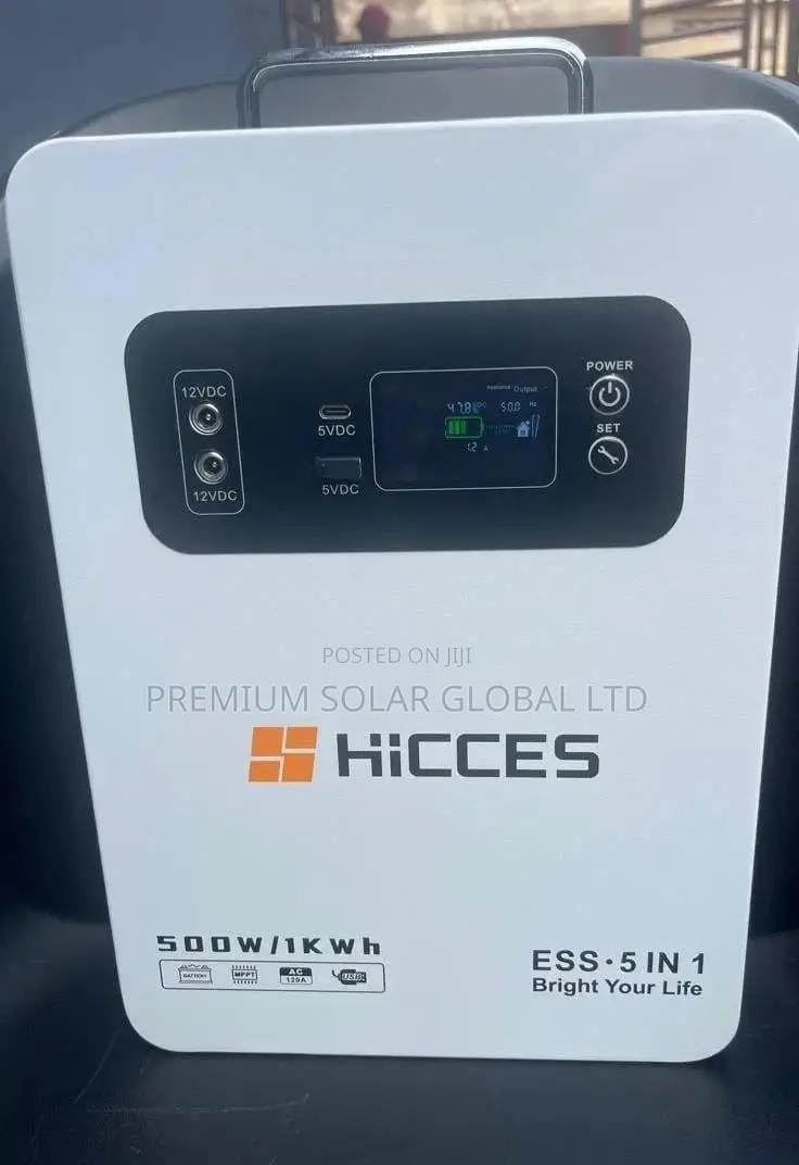 Hicces 500w / 1kwh Power Tank Solar Generator