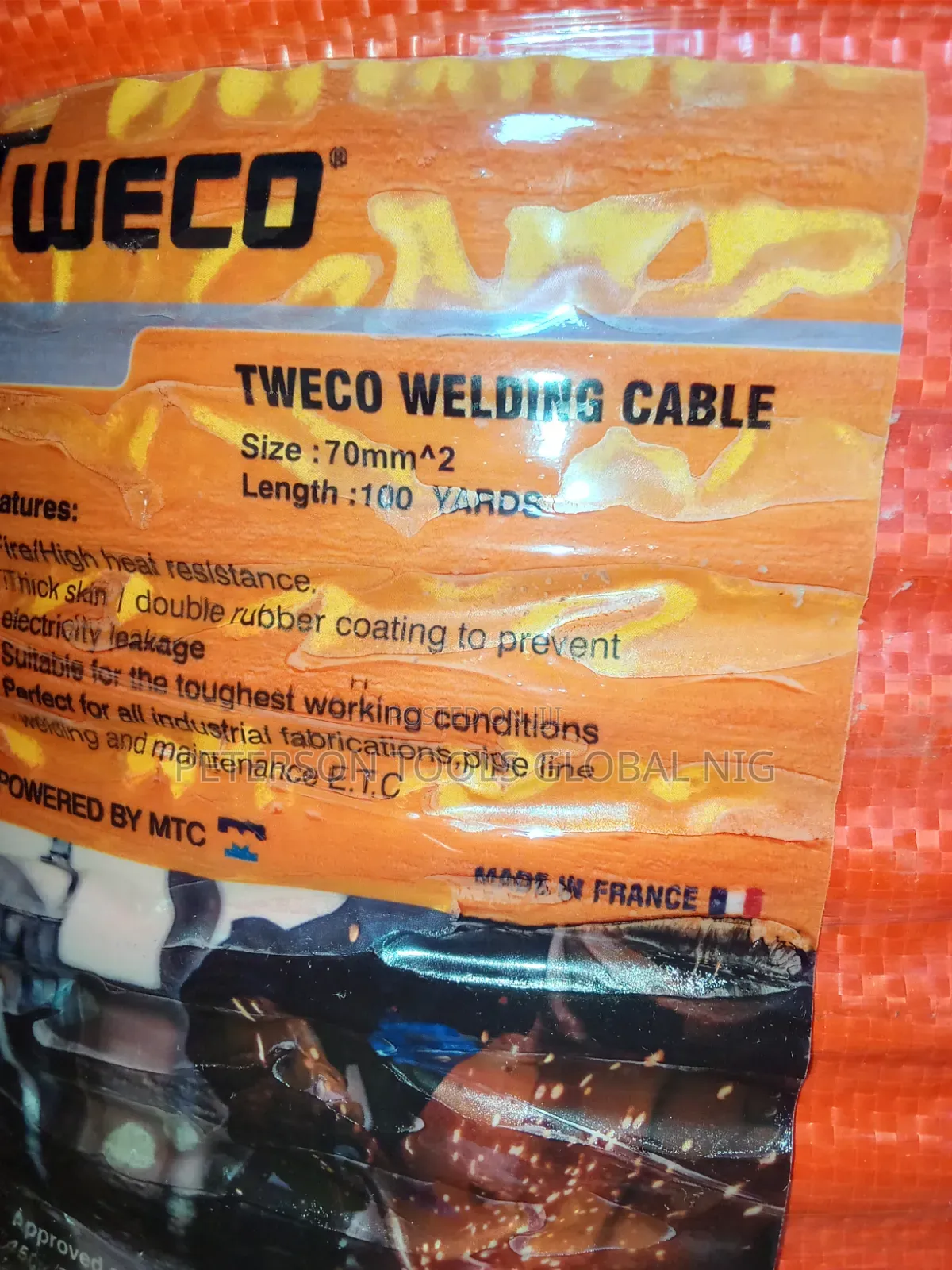 TWECO 70mm X100yards Welding Cable