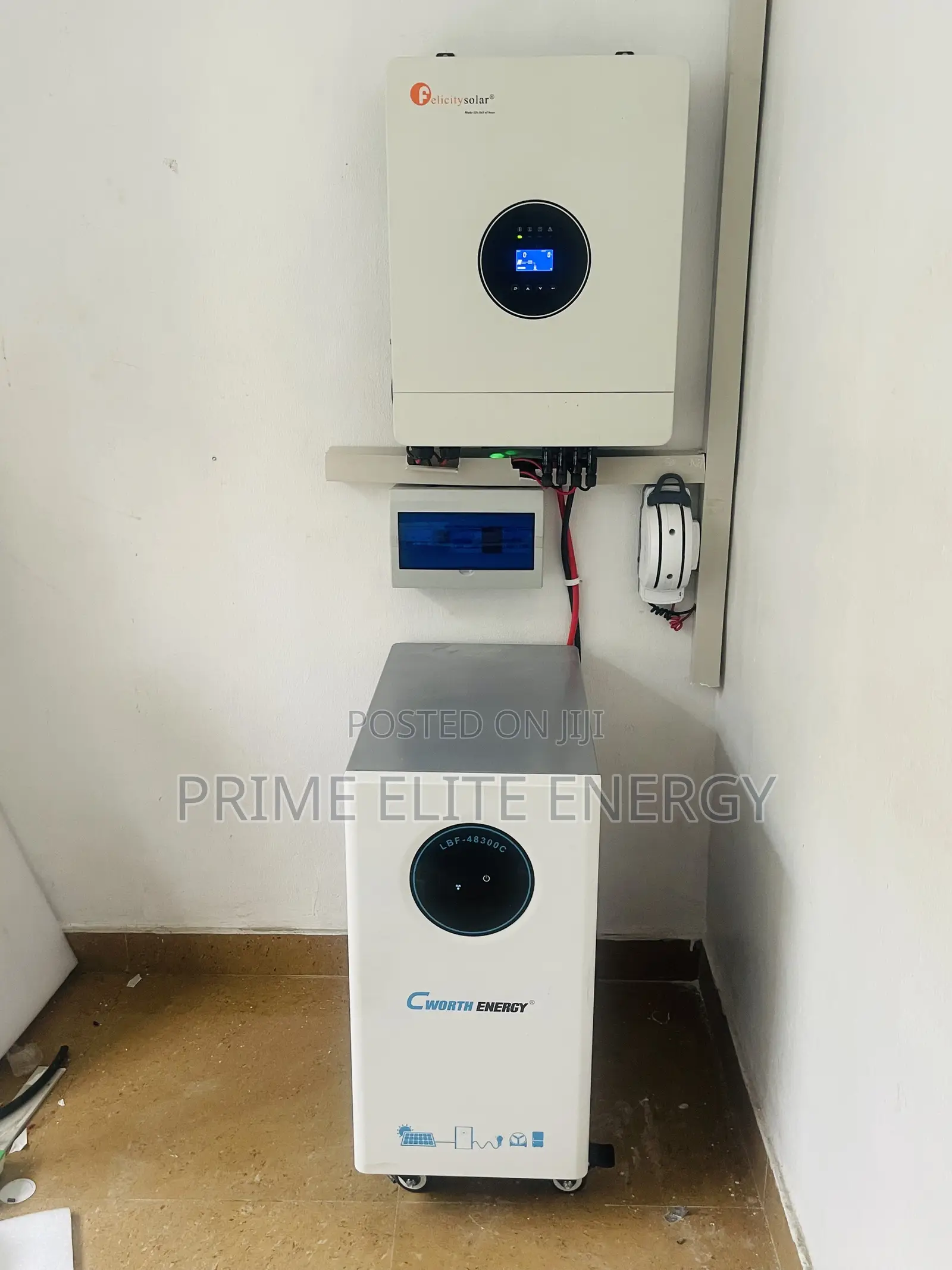 Felicity 12kva Inverter + Cworth 15kwh Battery + 650w Solar Panel X12