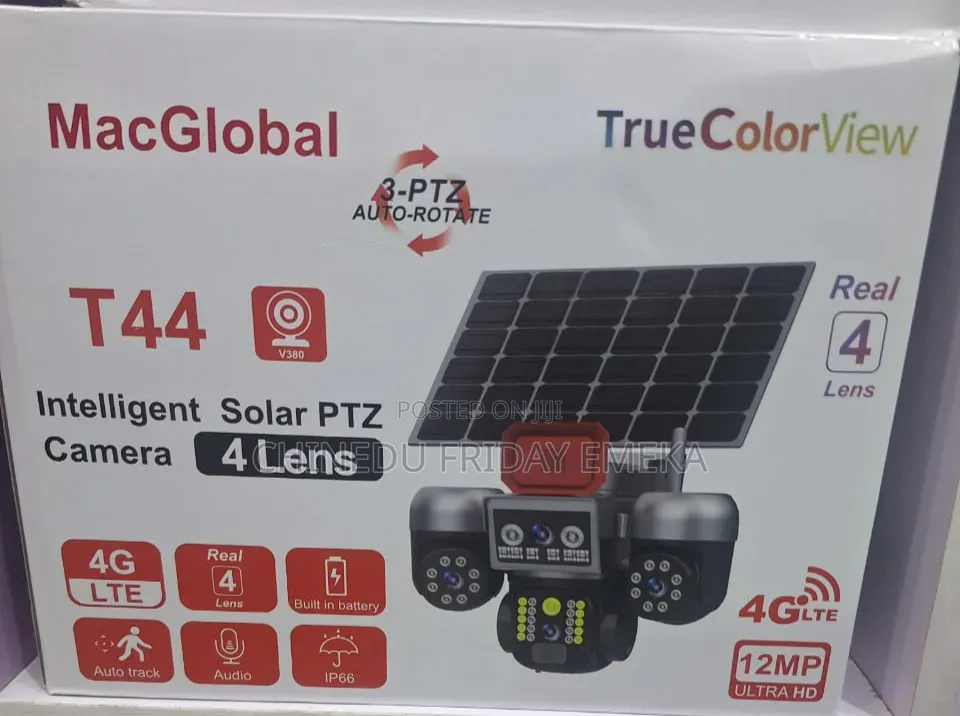 4 Lens V380 Solar Powered Camera T44