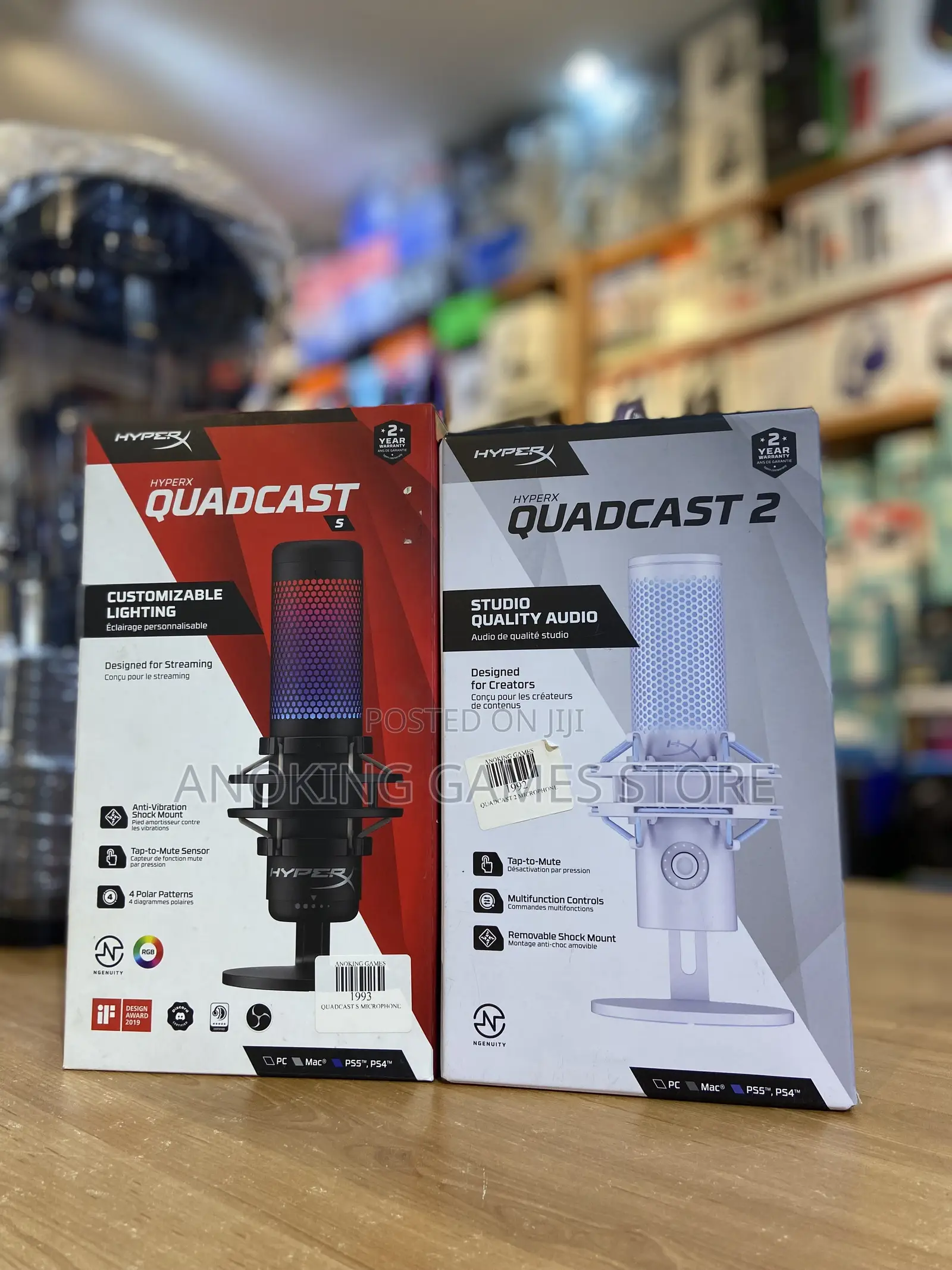 Hyperx Quadcast S & Quadcast 2 Microphones