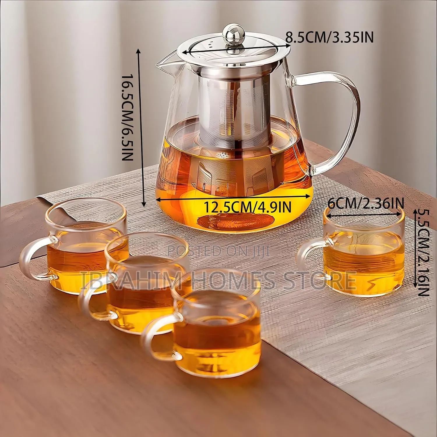 5 in 1 Tea Glass Cups and Jug