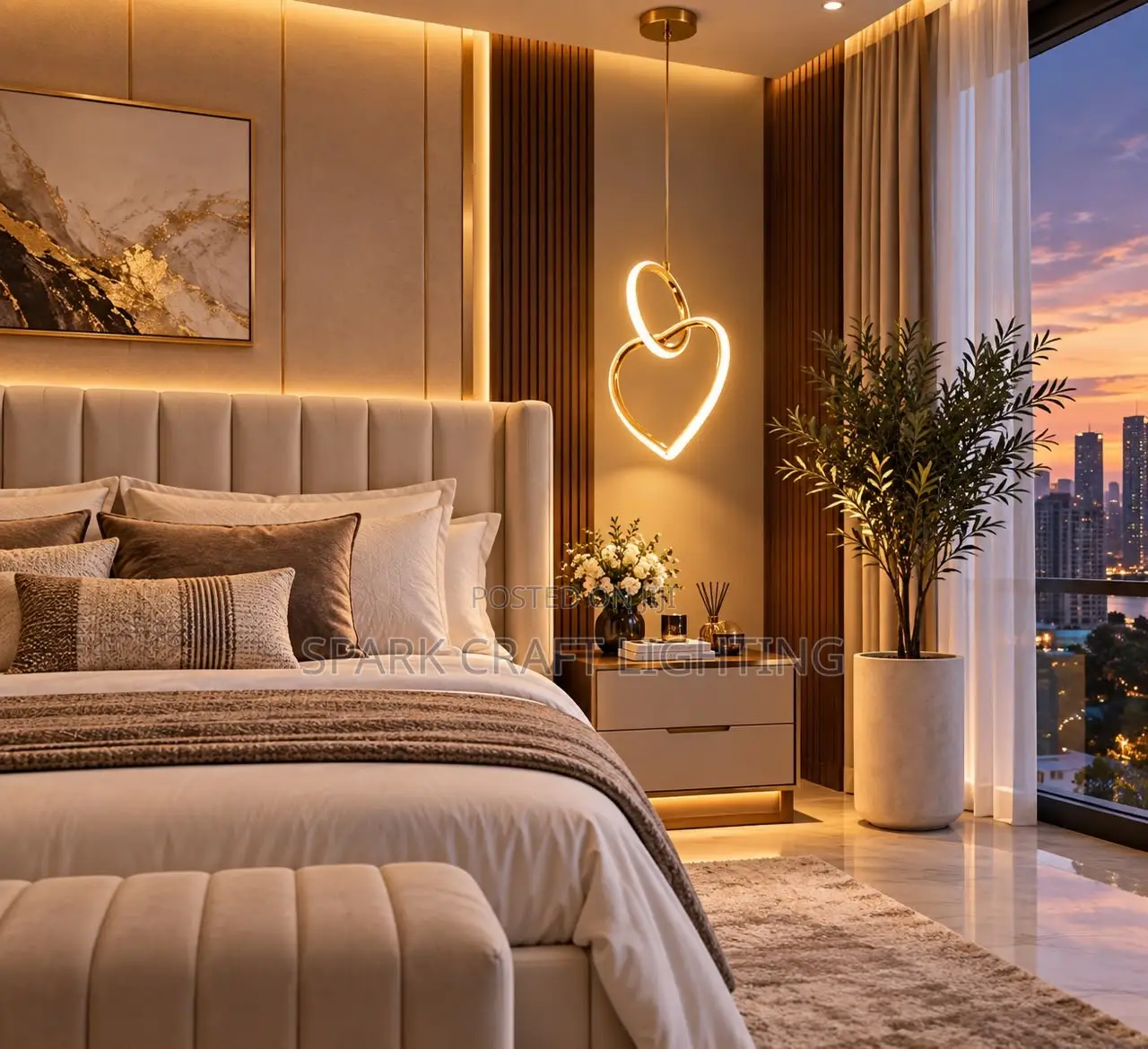 Luxury Modern Bedside Pendant Drop Light
