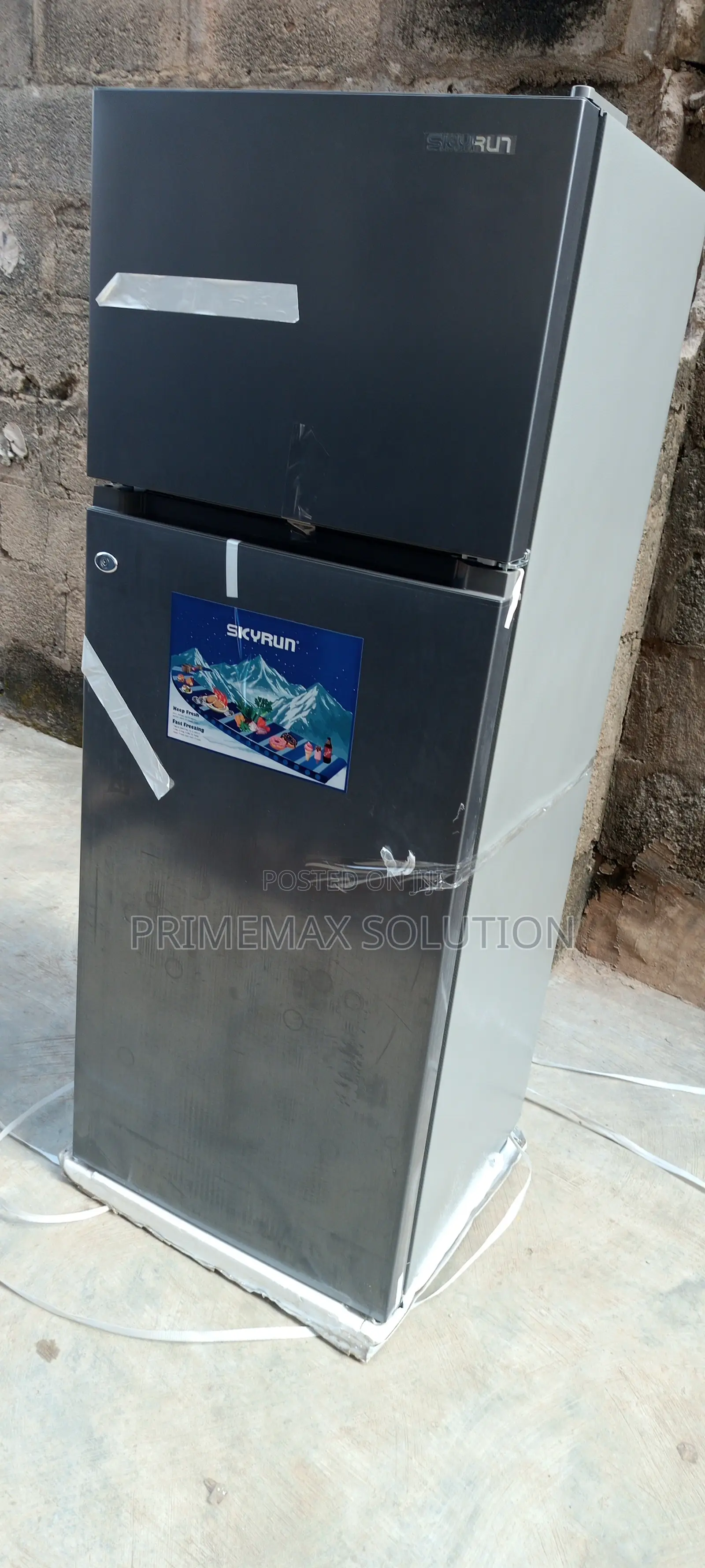 Skyrun Grey Double Door Fridge for Modern Homes