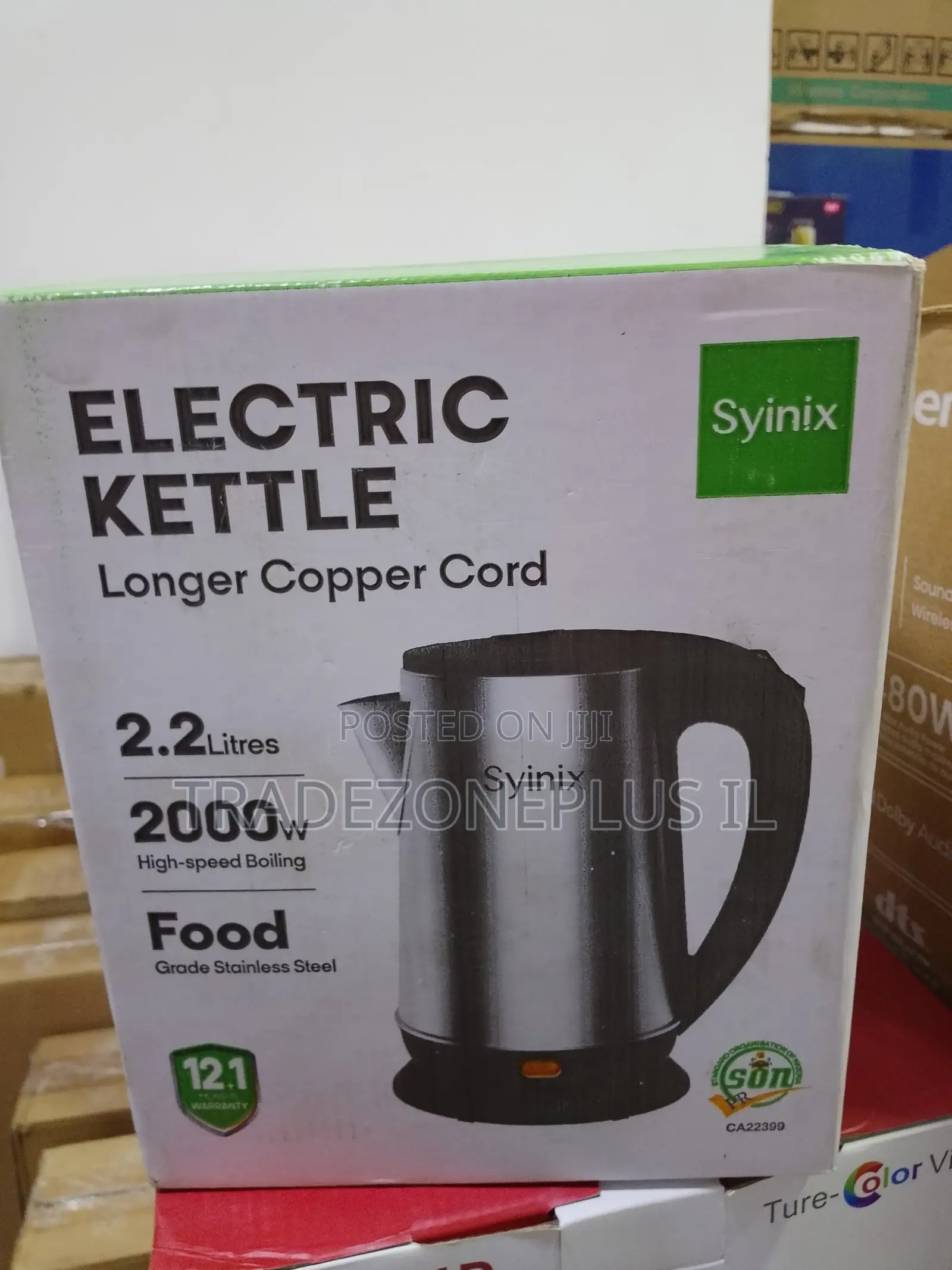 Convenient Synix Water Warmer Jug 2.2L With Long Cable