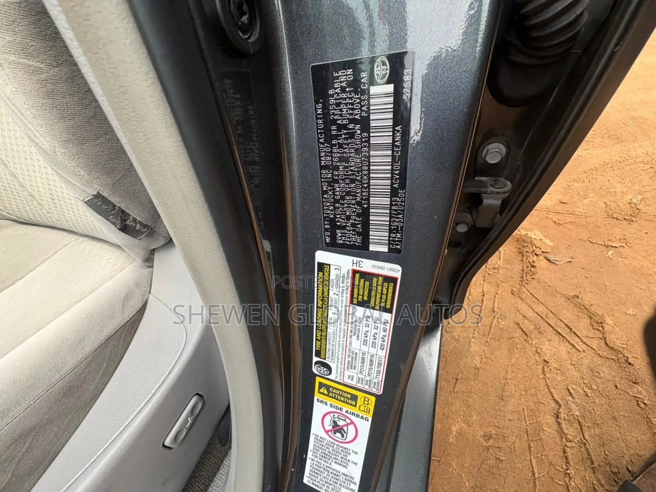 Toyota Camry LE 4dr Sedan (2.4L 4cyl 5A) 2008 Gray