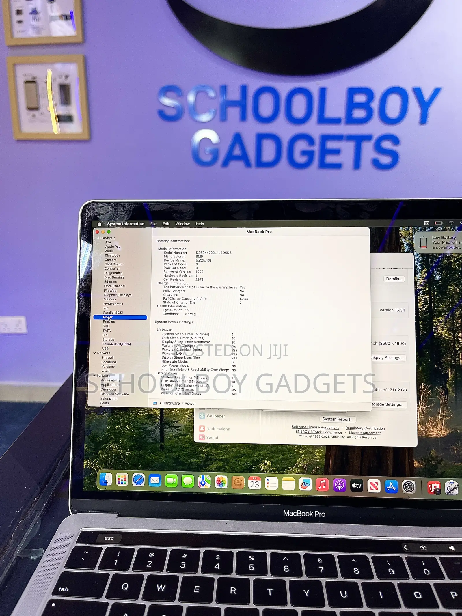 Laptop Apple MacBook Pro 2019 8GB Intel Core i5 SSD 128GB