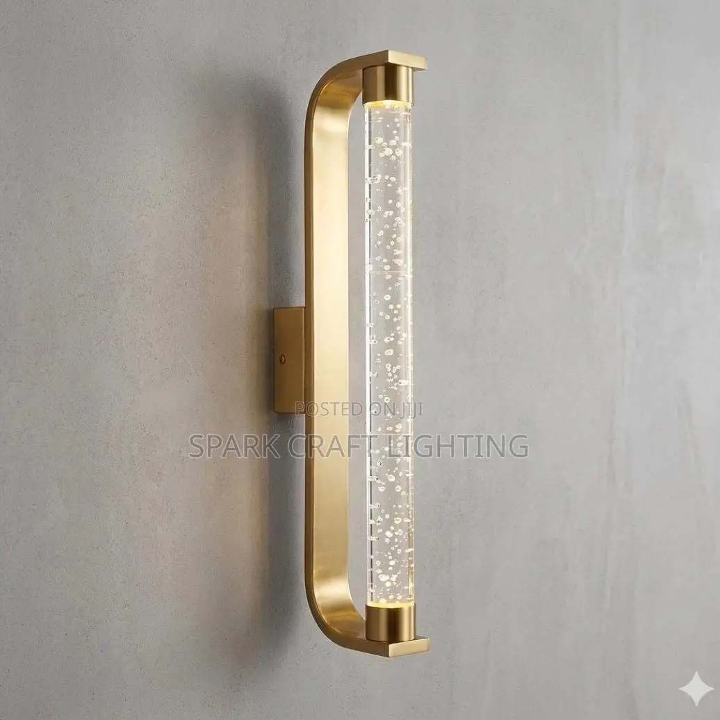 Modern Black LED Wall Light – Bubble Glass Design