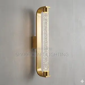 Modern Black LED Wall Light – Bubble Glass Design