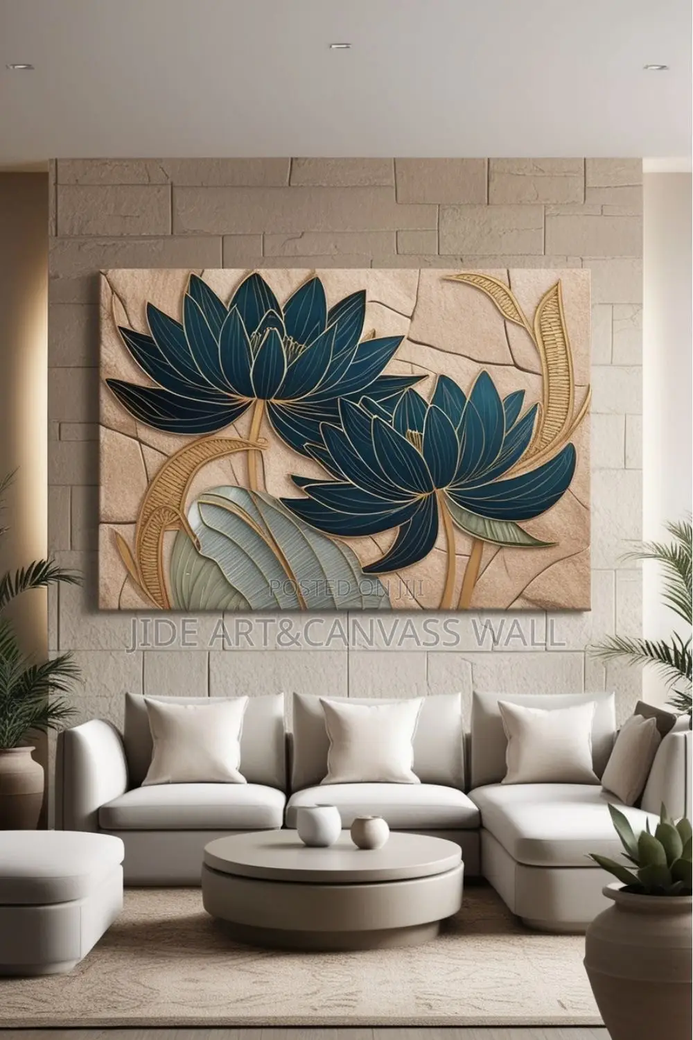 A Modern Aesthetic Wall Art Flower Sketching Decor