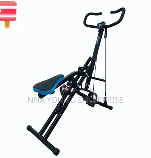 Foldable Squat Assist Trainer and Rowing/Cardio Machine