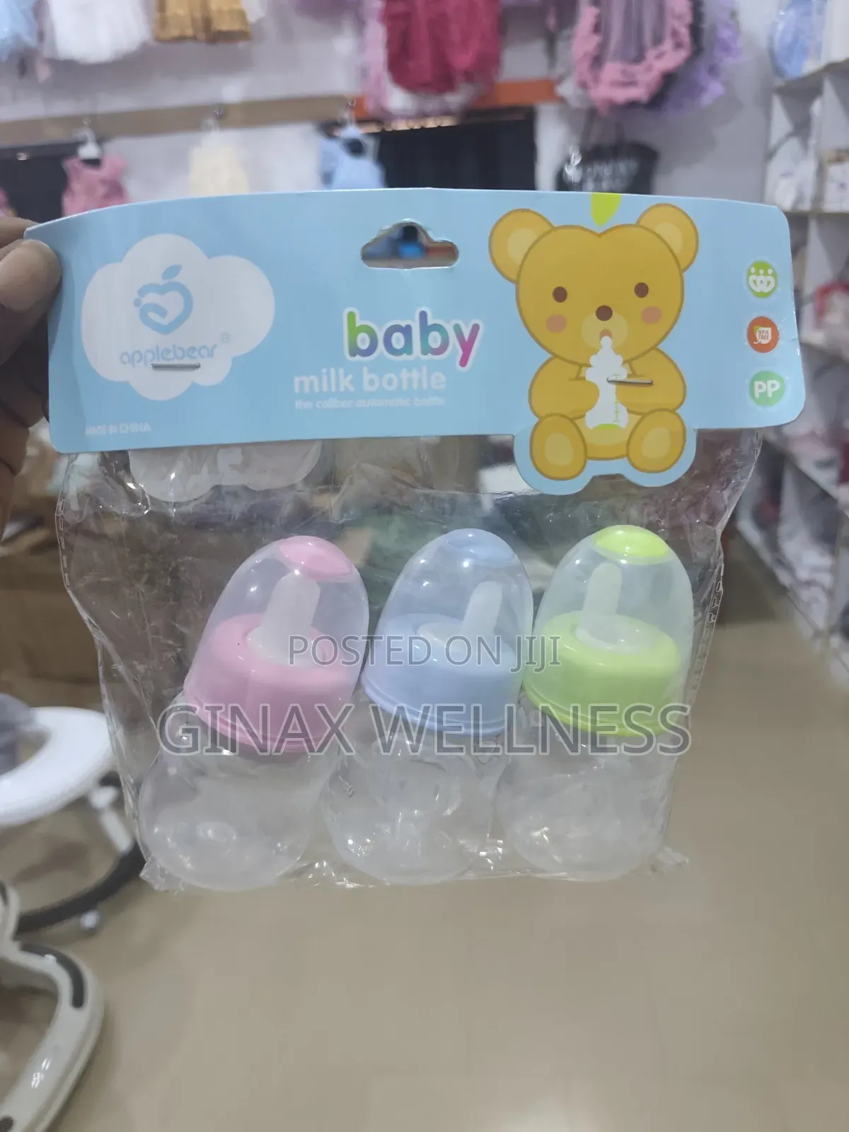3-Piece 60ml Baby Feeding Bottle With Anti-Colic Design + 2 Free Teats