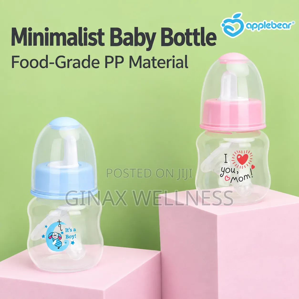 3-Piece 60ml Baby Feeding Bottle With Anti-Colic Design + 2 Free Teats