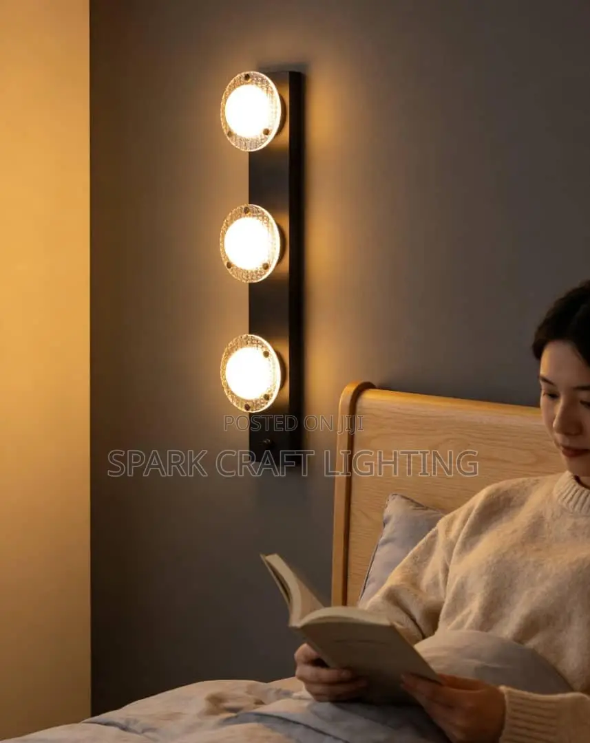 Luxury Triple LED Wall Light – Crystal Design