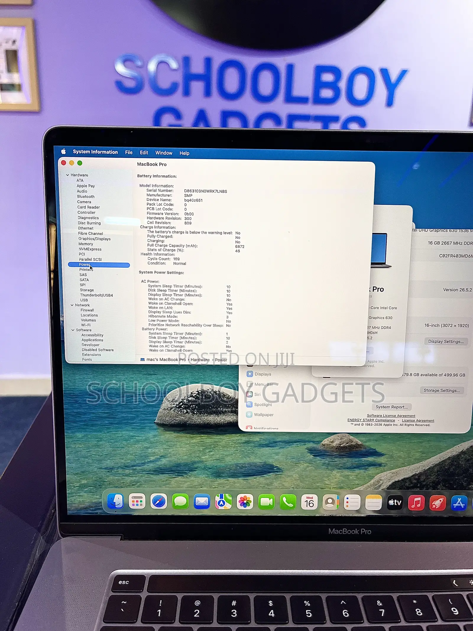 Laptop Apple MacBook 2019 16GB Intel Core i7 SSD 512GB