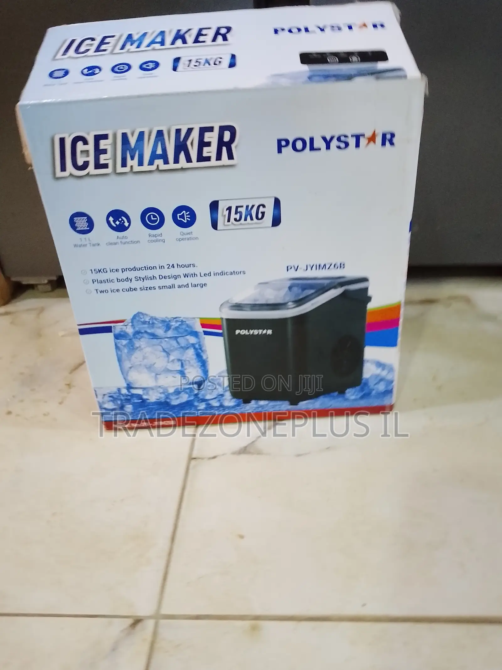 Polystar Ice Maker PV-JYIMZ6B 15kg for Home Use