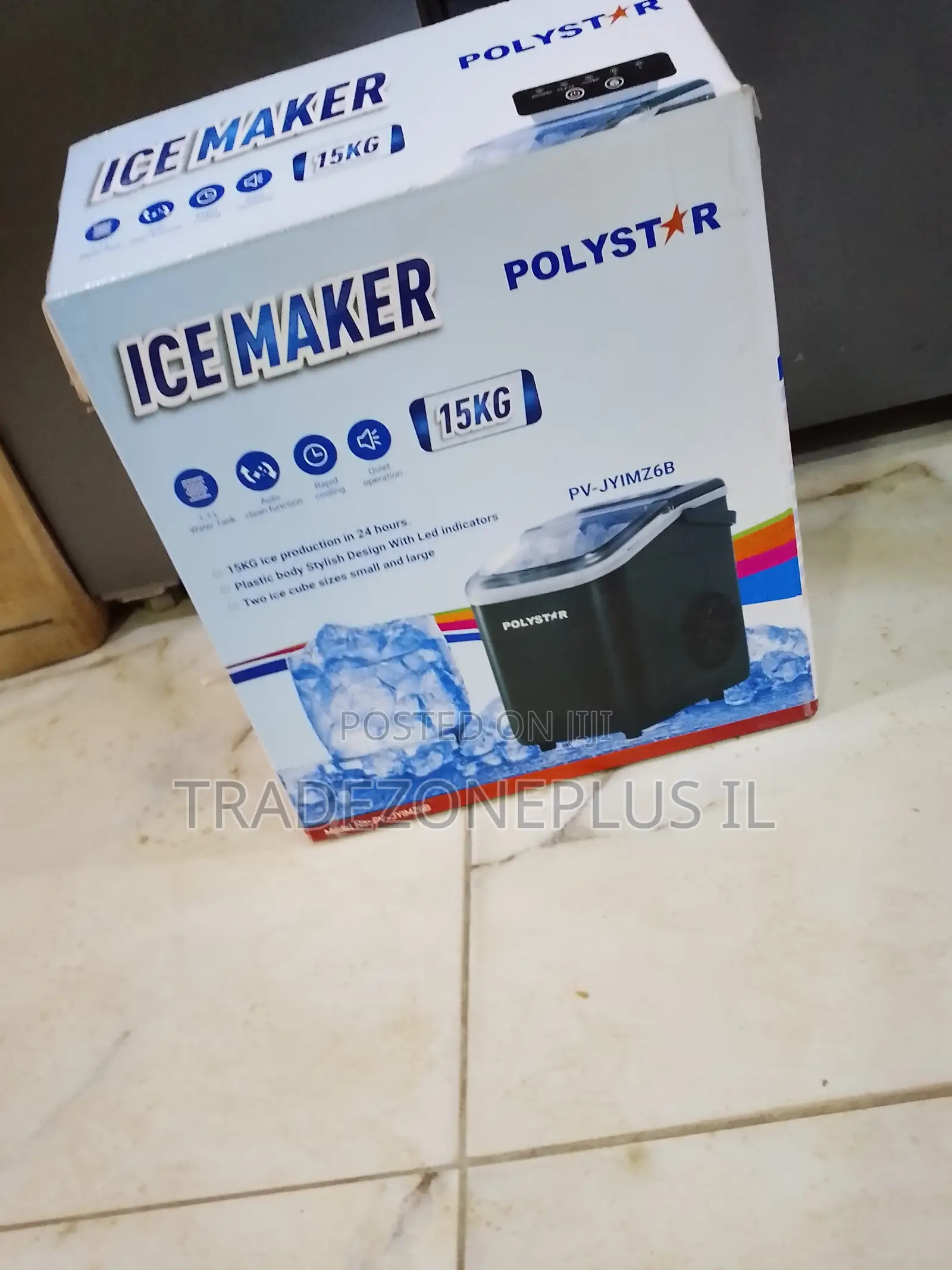 Polystar Ice Maker PV-JYIMZ6B 15kg for Home Use