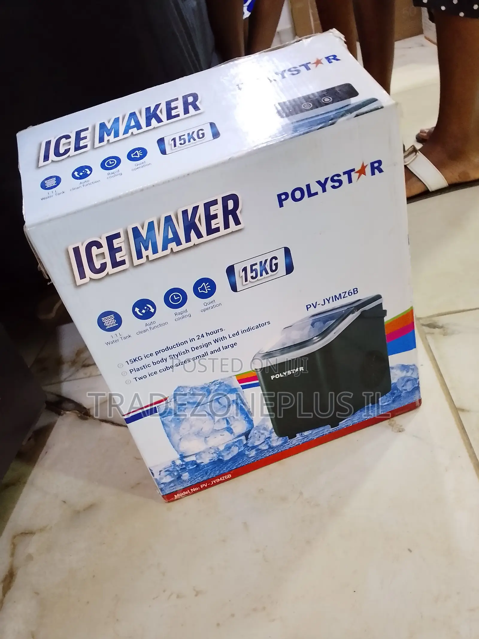 Affordable 15kg Polystar Ice Maker Model PV-JYIMZ6B