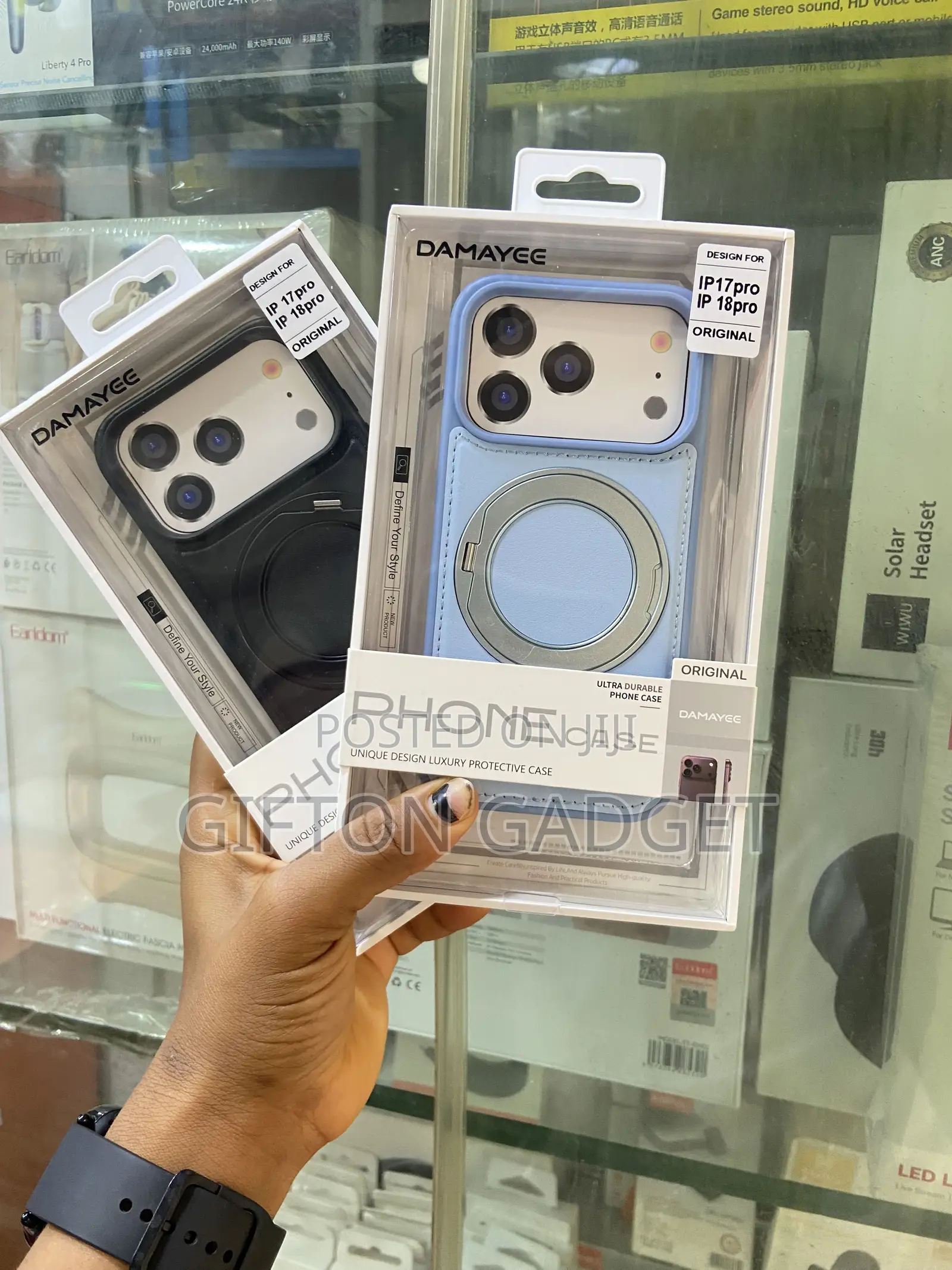 DAMAYEE Magnetic Leather Kickstand Cases for iPhone 17 Pro / 18 Pro: