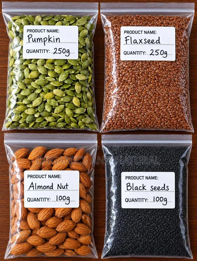 Pumpkin Seed, Flaxseed, Almond Seeds Etc Combo