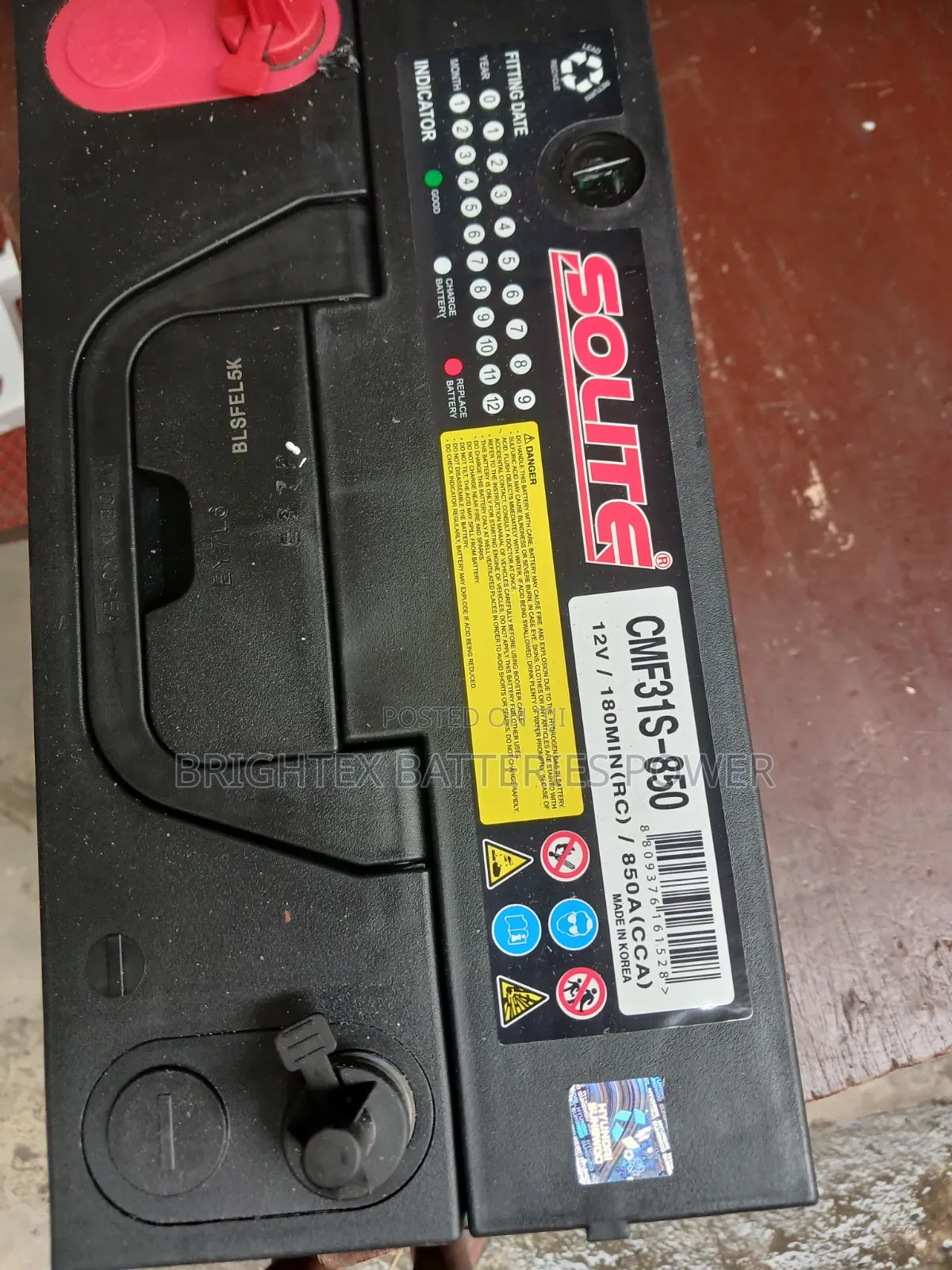 105Ahs Screw Head Solite Premium Battery