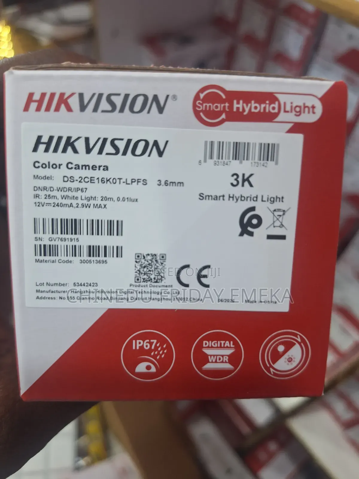 Hikvision Smart Hybrid Light Outdoor Bullet 3k 5mp Camera