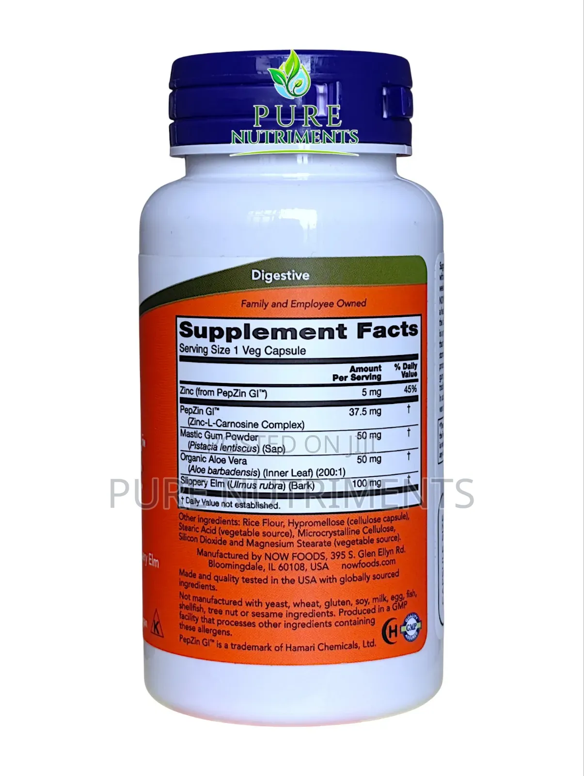 NOW Foods Gastro Comfort With PepZin GI 60veg Caps