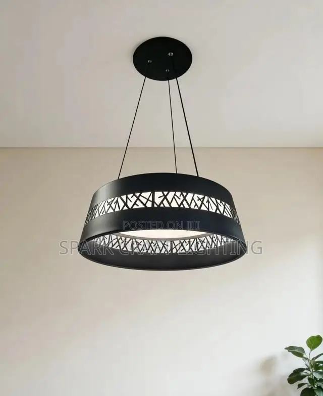 Modern Black Ring Pendant Light – Decorative Ceiling Chandelier