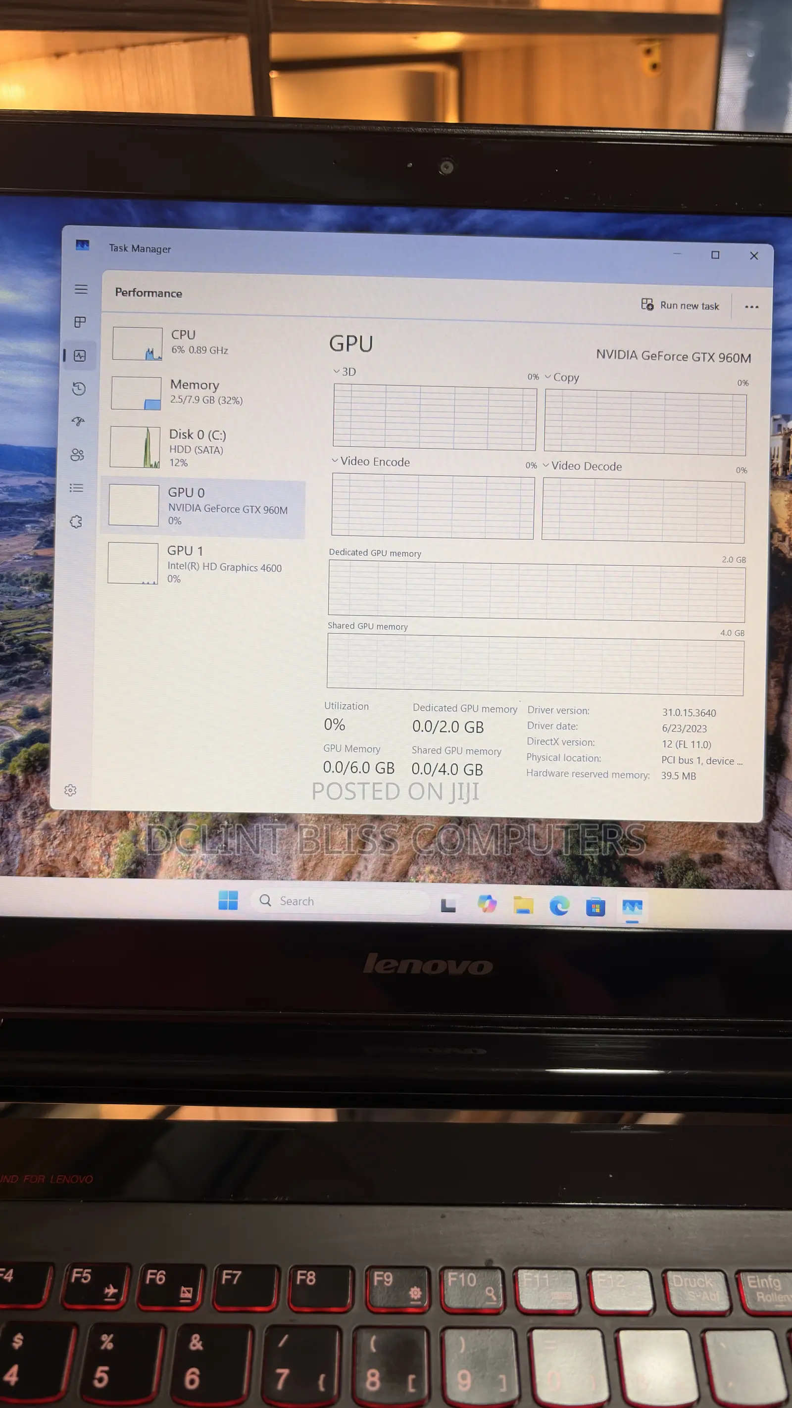 Laptop Lenovo Legion Y520 16GB Intel Core i7 SSD 256GB