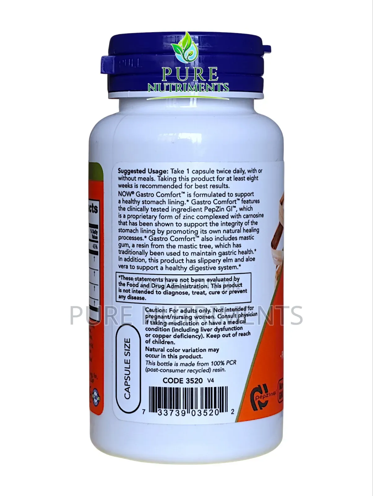 NOW Foods Gastro Comfort With PepZin GI 60veg Caps