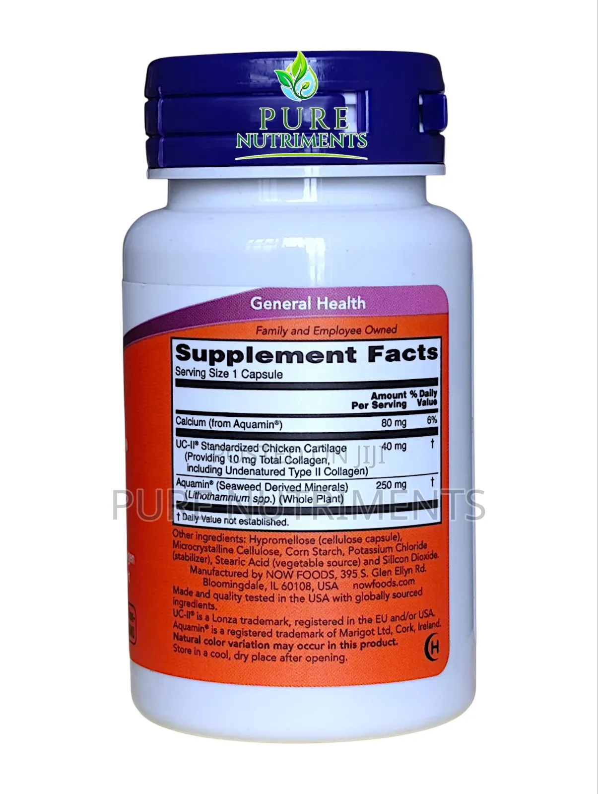 NOW Foods UC-II Joint Health Undenatured Type II Supplement 60 Capusle