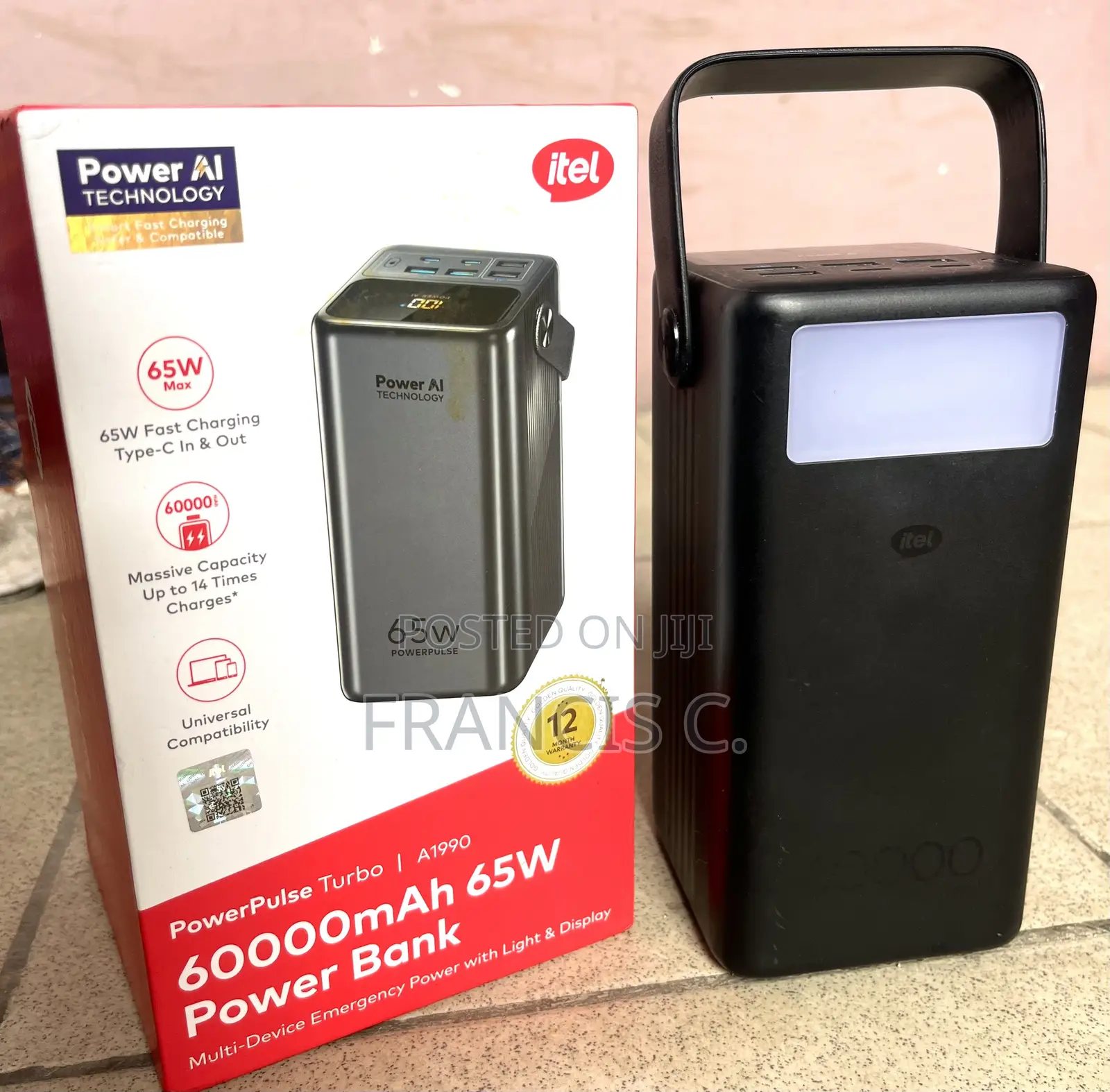 Itel 60000mAh 65W Power Bank