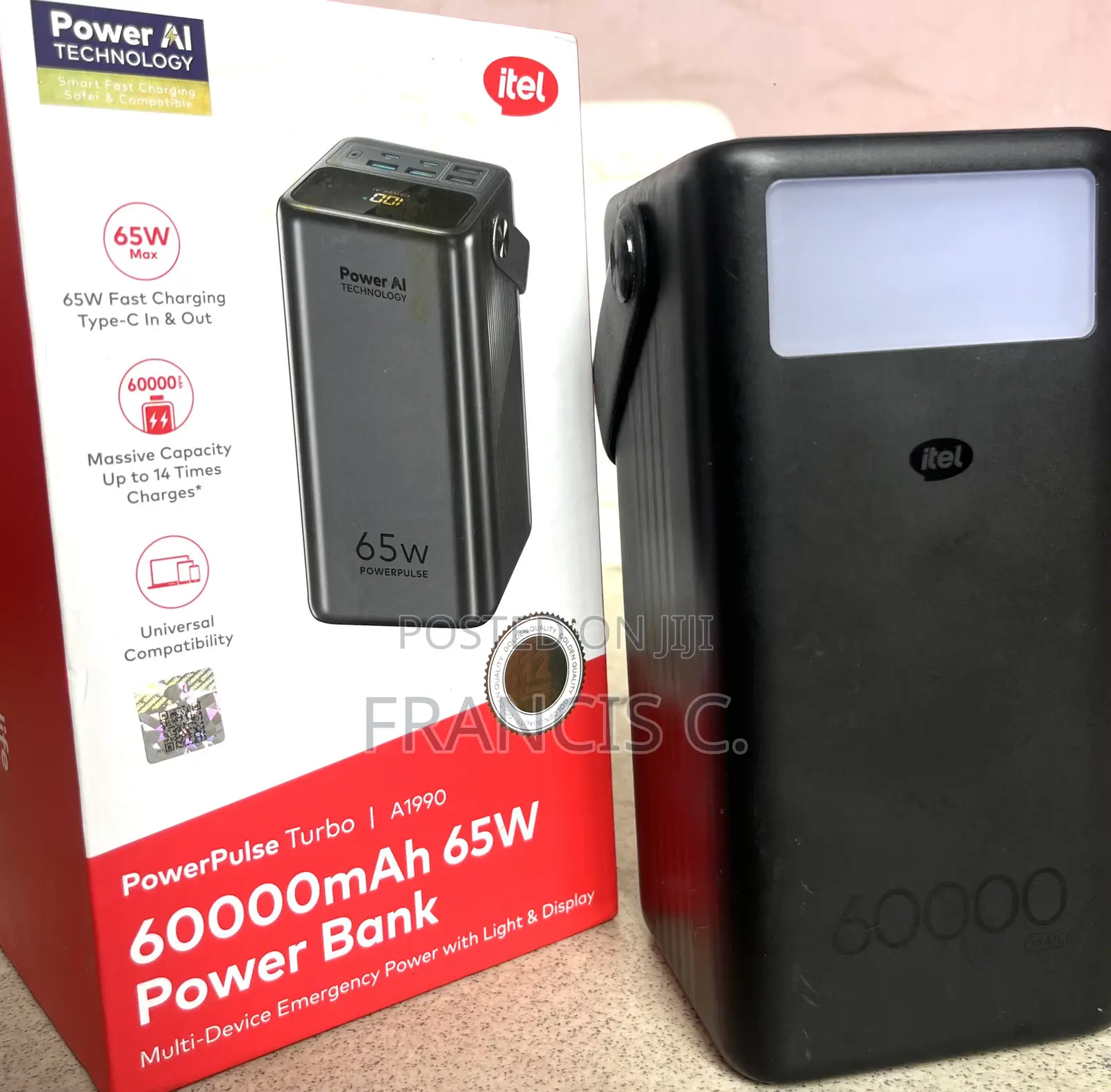Itel 60000mAh 65W Power Bank