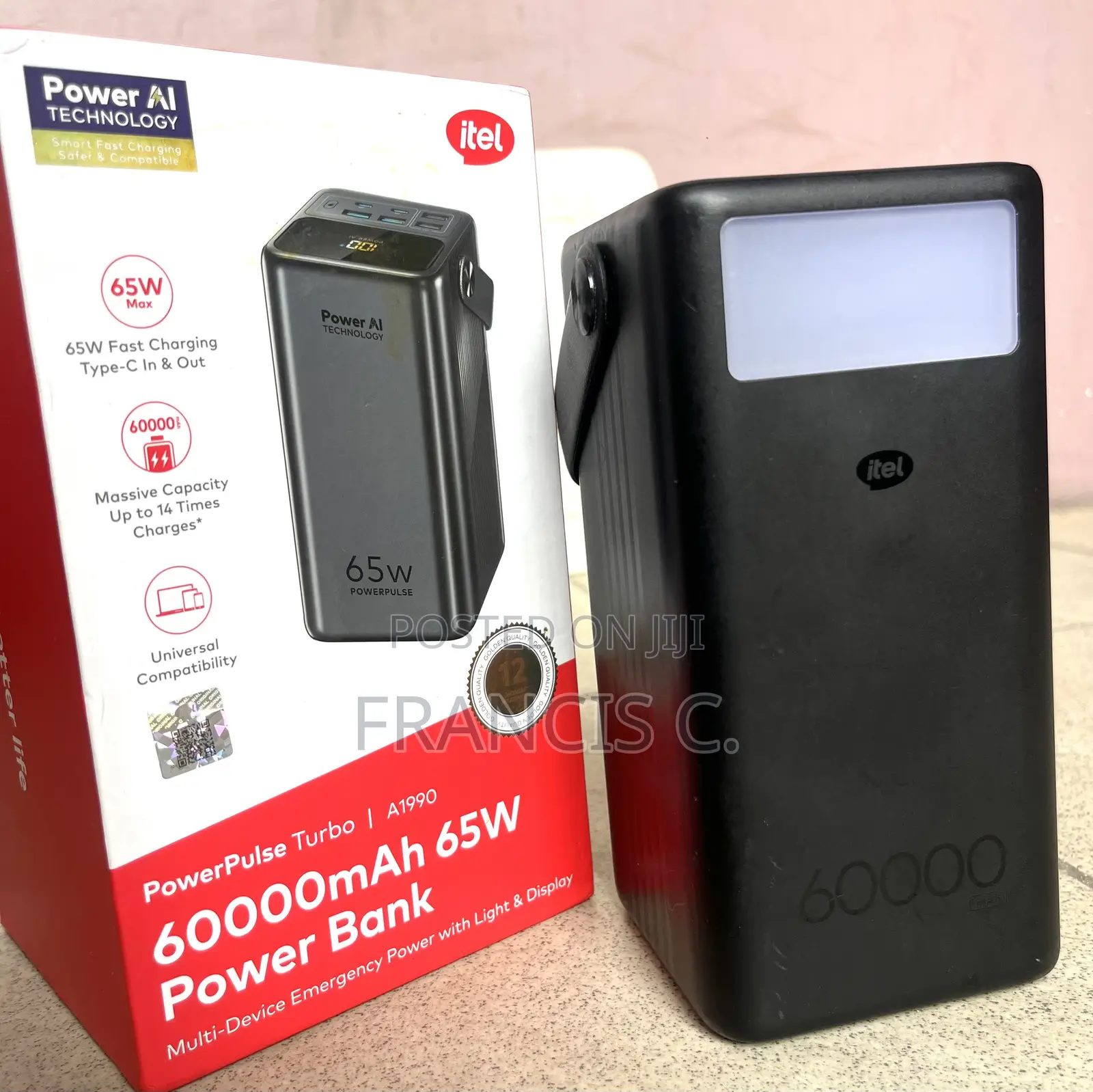 Itel 60000mAh 65W Power Bank
