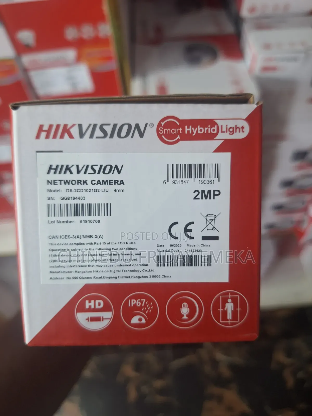 Hikvision Smart Hybrid Light Outdoor Bullet 2mp IP Camera
