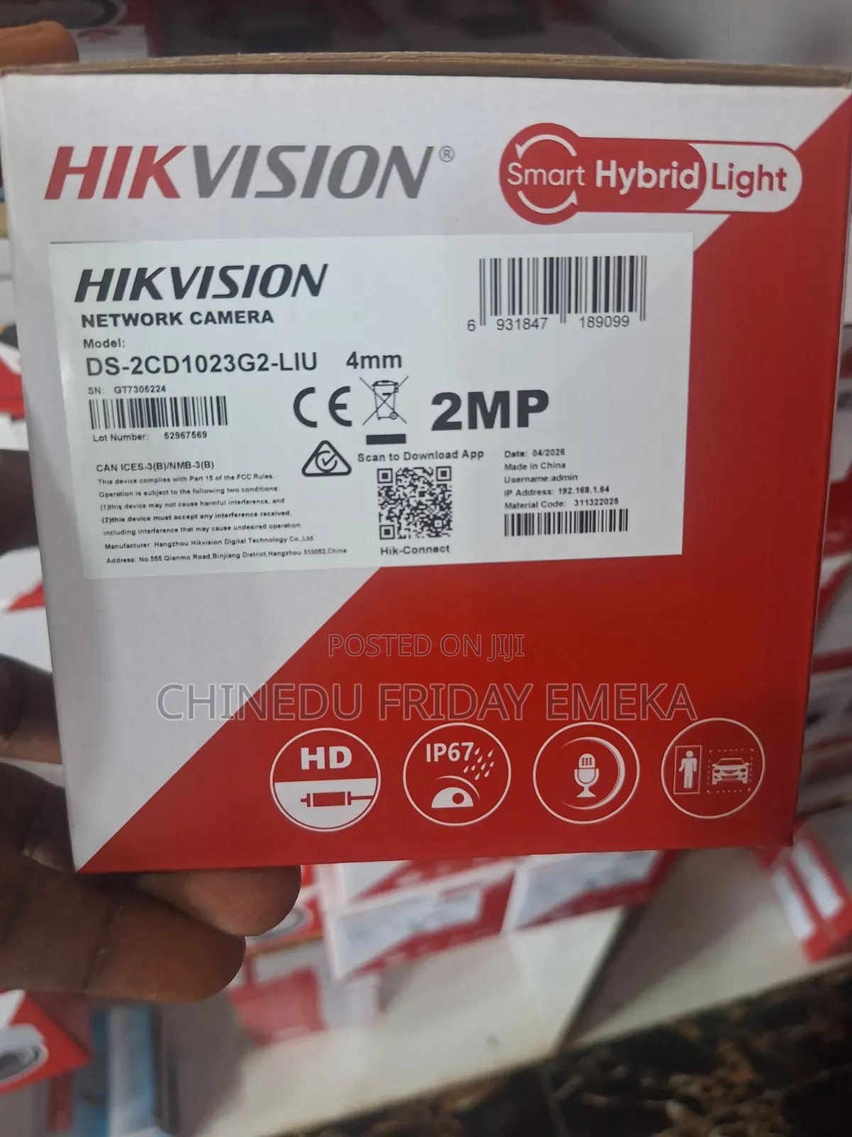Hikvision Smart Hybrid Light Outdoor Bullet 2mp IP Camera