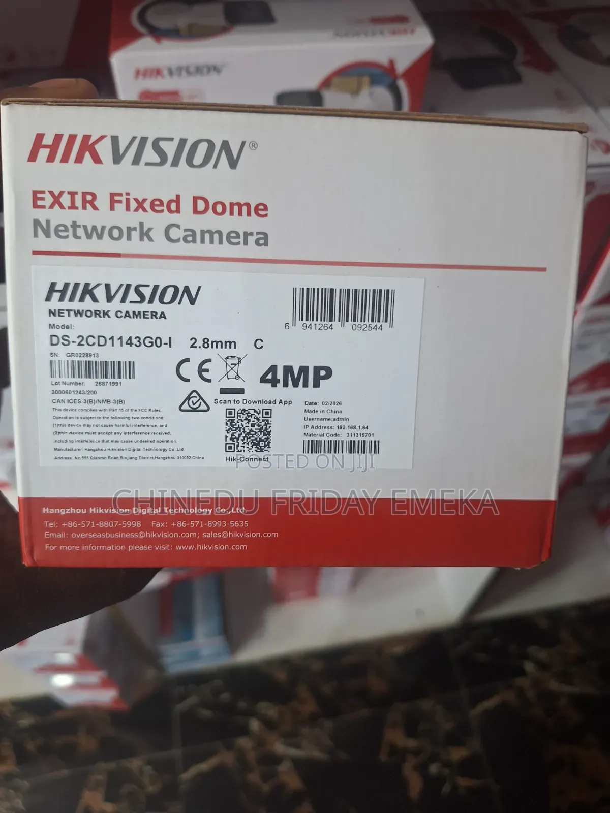 Hikvision EXIR Fixed Dome Network IP Camera 4mp