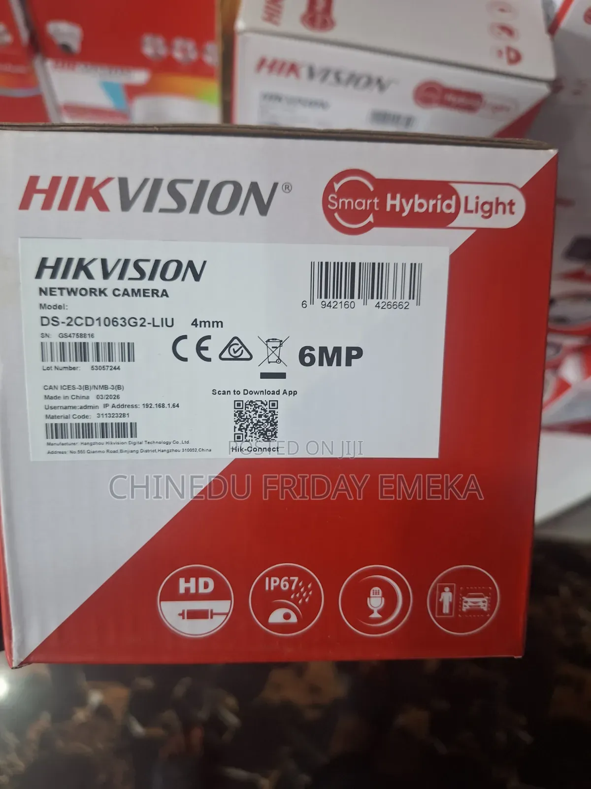 Hikvision Smart Hybrid Light Outdoor Bullet 6mp IP Camera